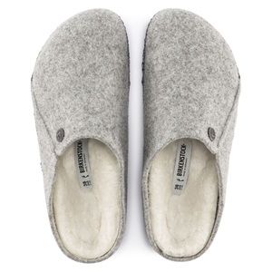 Birkenstock Zermatt Shearling Wool Felt - Size 38 - light grey